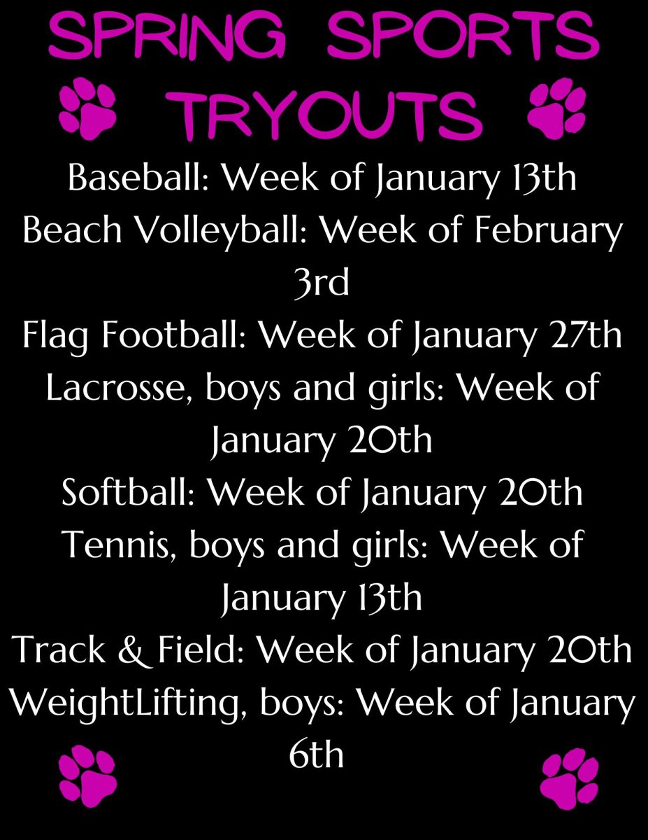 New Opportunities: Spring Sports Tryout Information